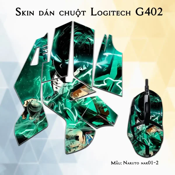 Skin dán chuột Logitech G402 mẫu Naruto nar01-2