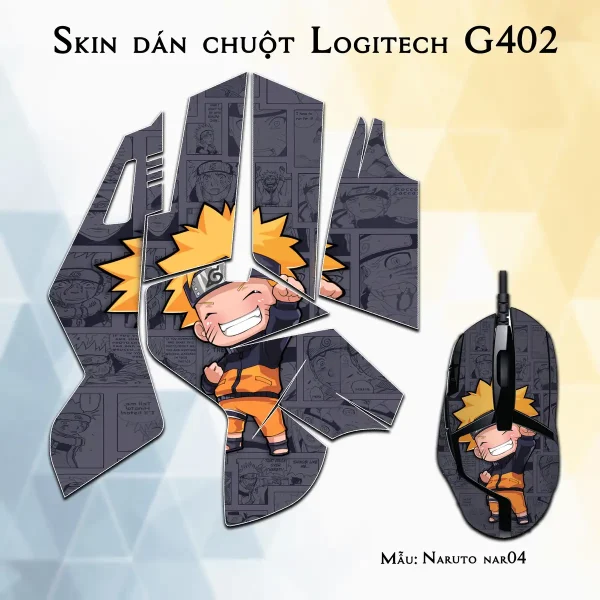 Skin dán chuột Logitech G402 mẫu Naruto nar04