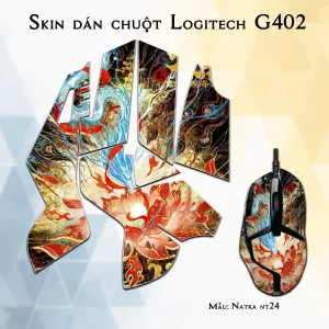 Skin dán chuột Logitech G402 mẫu Natra nt24