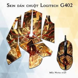 Skin dán chuột Logitech G402 mẫu Natra nt25