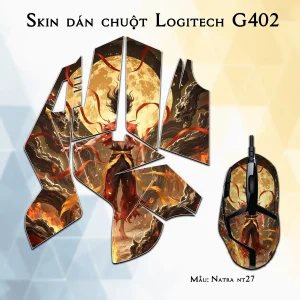 Skin dán chuột Logitech G402 mẫu Natra nt27