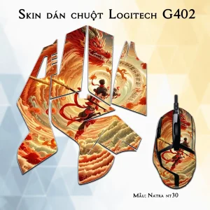 Skin dán chuột Logitech G402 mẫu Natra nt30