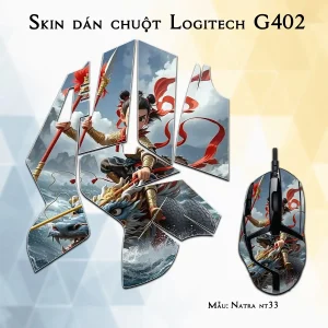 Skin dán chuột Logitech G402 mẫu Natra nt33