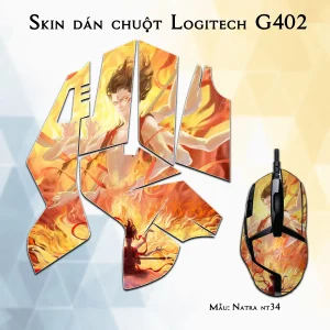 Skin dán chuột Logitech G402 mẫu Natra nt34