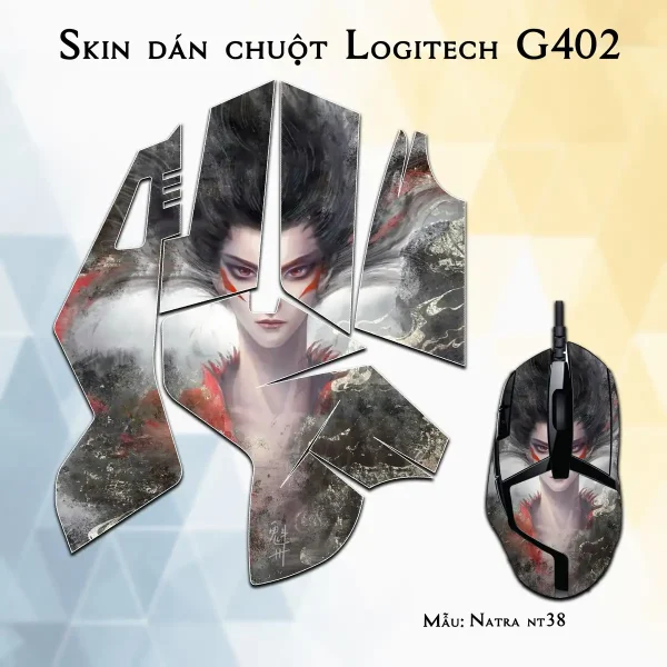 Skin dán chuột Logitech G402 mẫu Natra nt38