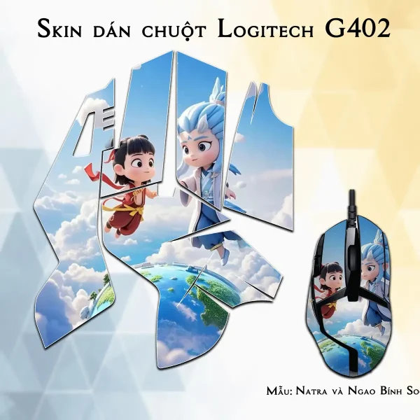 Skin dán chuột Logitech G402 mẫu Natra và Ngao Bính Socute nt02