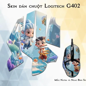Skin dán chuột Logitech G402 mẫu Natra và Ngao Bính Socute nt04