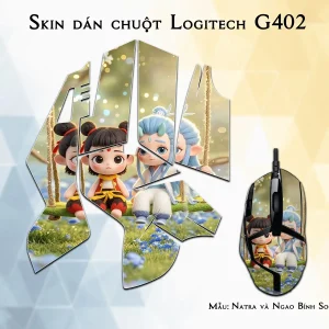 Skin dán chuột Logitech G402 mẫu Natra và Ngao Bính Socute nt08