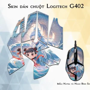 Skin dán chuột Logitech G402 mẫu Natra và Ngao Bính Socute nt10