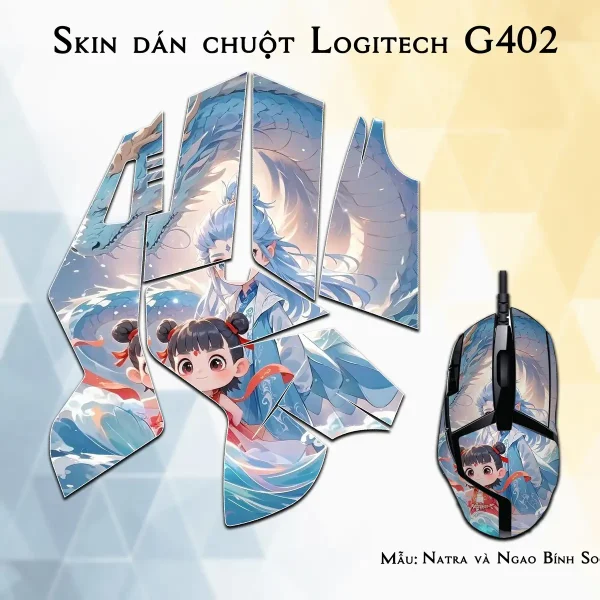Skin dán chuột Logitech G402 mẫu Natra và Ngao Bính Socute nt10