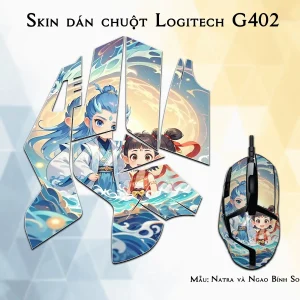 Skin dán chuột Logitech G402 mẫu Natra và Ngao Bính Socute nt12