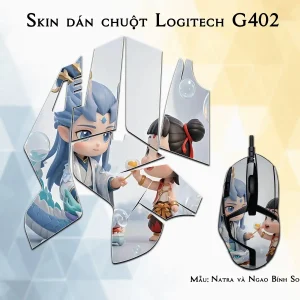 Skin dán chuột Logitech G402 mẫu Natra và Ngao Bính Socute nt13