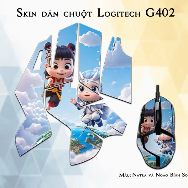 Skin dán chuột Logitech G402 mẫu Natra và Ngao Bính Socute nt18