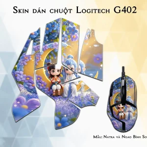 Skin dán chuột Logitech G402 mẫu Natra và Ngao Bính Socute nt20