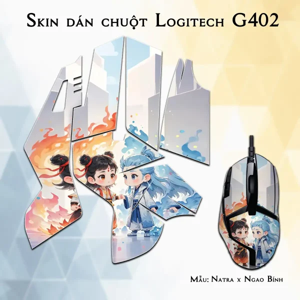 Skin dán chuột Logitech G402 mẫu Natra x Ngao Bính