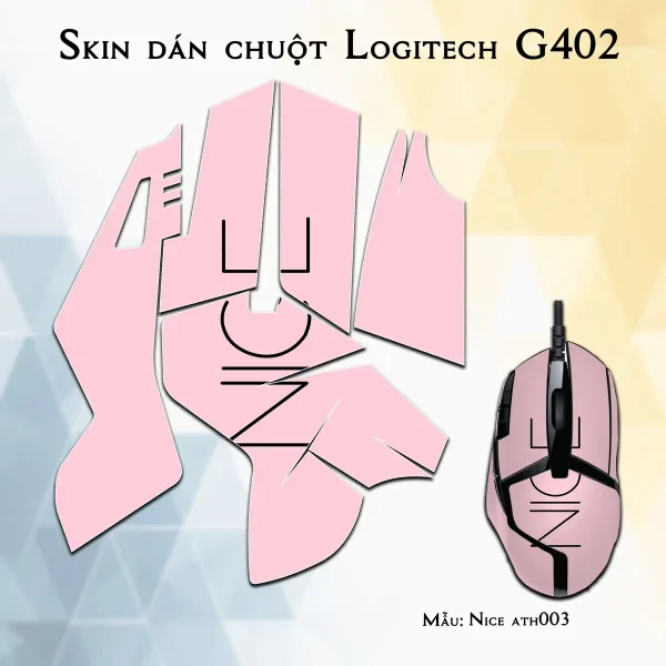 Skin dán chuột Logitech G402 mẫu Nice ath003