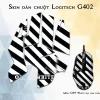Skin dán chuột Logitech G402 mẫu OFF White sọc đen trắng