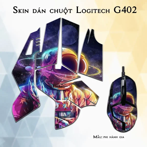 Skin dán chuột Logitech G402 mẫu phi hành gia