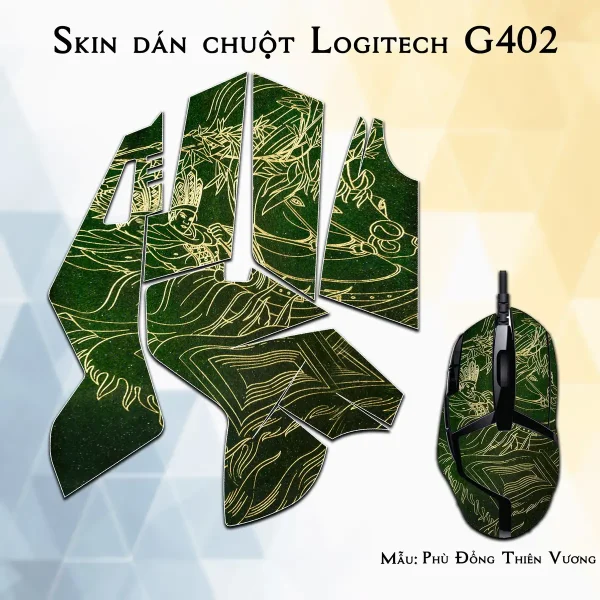 Skin dán chuột Logitech G402 mẫu Phù Đổng Thiên Vương lsm060