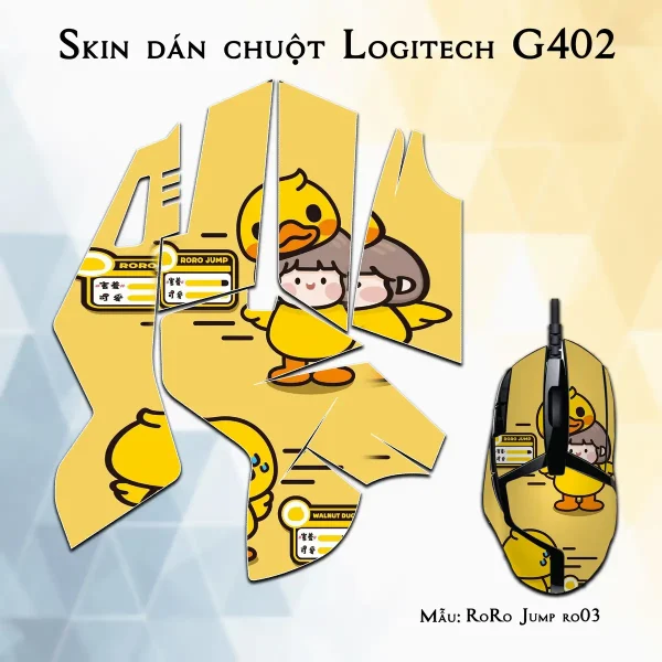Skin dán chuột Logitech G402 mẫu RoRo Jump ro03