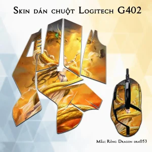 Skin dán chuột Logitech G402 mẫu Rồng Dragon dra053