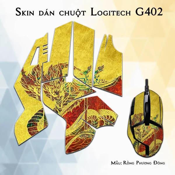Skin dán chuột Logitech G402 mẫu Rồng Phương Đông