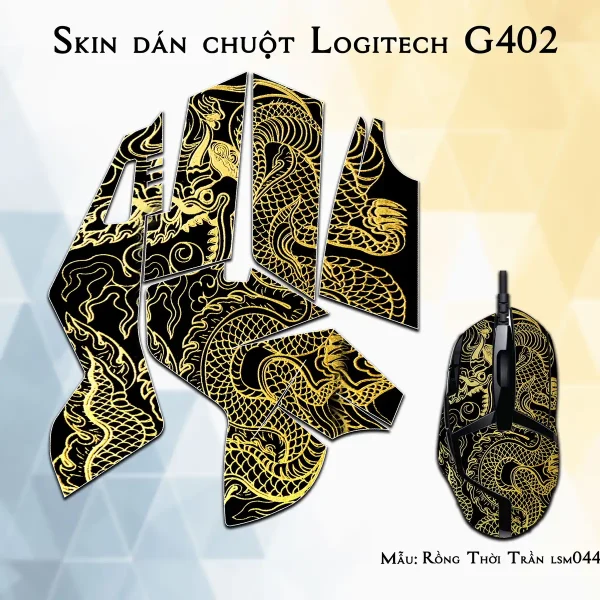 Skin dán chuột Logitech G402 mẫu Rồng Thời Trần lsm044