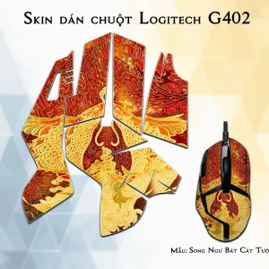 Skin dán chuột Logitech G402 mẫu Song Ngư Bát Cát Tường