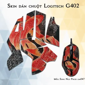 Skin dán chuột Logitech G402 mẫu Song Ngư Pisces lsm047