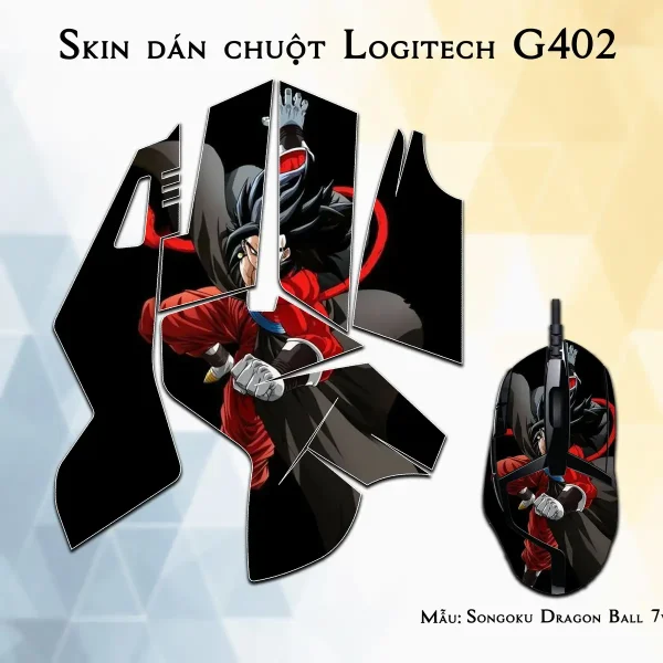 Skin dán chuột Logitech G402 mẫu Songoku Dragon Ball 7vnr002