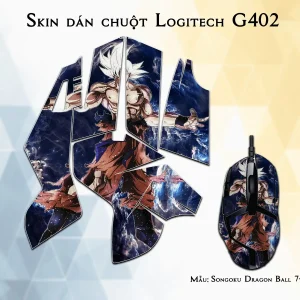 Skin dán chuột Logitech G402 mẫu Songoku Dragon Ball 7vnr004