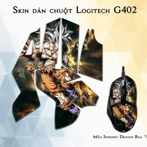 Skin dán chuột Logitech G402 mẫu Songoku Dragon Ball 7vnr021