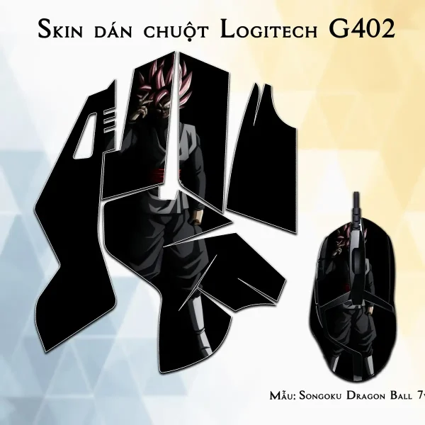 Skin dán chuột Logitech G402 mẫu Songoku Dragon Ball 7vnr026