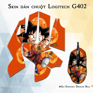Skin dán chuột Logitech G402 mẫu Songoku Dragon Ball 7vnr027