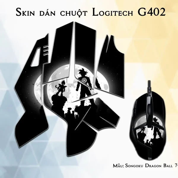 Skin dán chuột Logitech G402 mẫu Songoku Dragon Ball 7vnr097