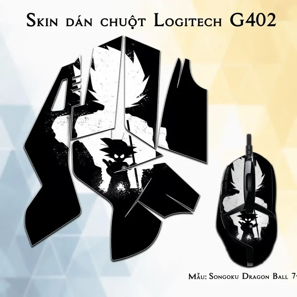 Skin dán chuột Logitech G402 mẫu Songoku Dragon Ball 7vnr098