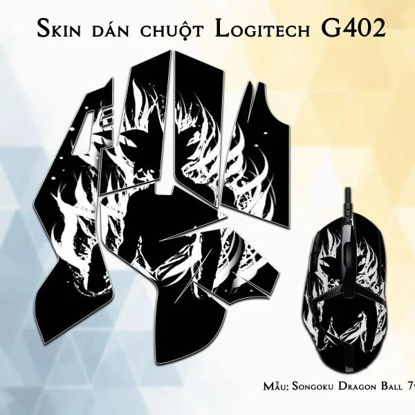 Skin dán chuột Logitech G402 mẫu Songoku Dragon Ball 7vnr099