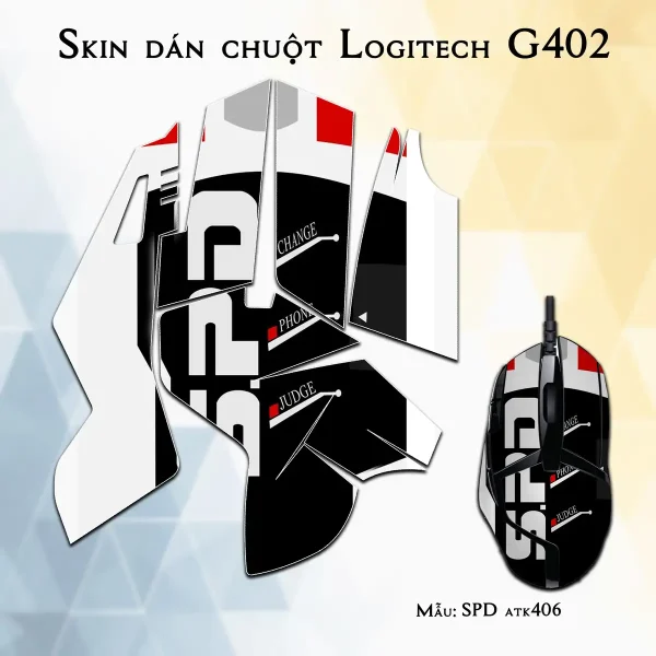 Skin dán chuột Logitech G402 mẫu SPD atk406