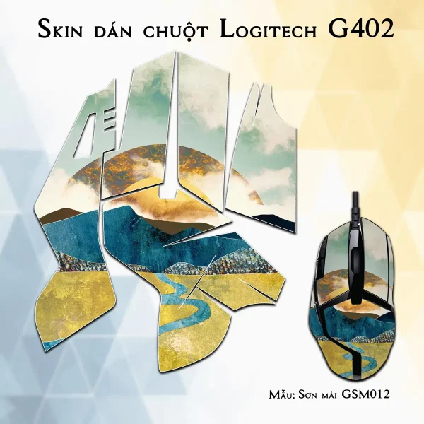 Skin dán chuột Logitech G402 mẫu Sơn mài GSM012