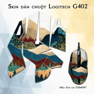 Skin dán chuột Logitech G402 mẫu Sơn mài GSM047