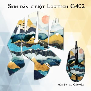 Skin dán chuột Logitech G402 mẫu Sơn mài GSM052
