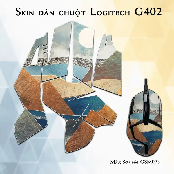 Skin dán chuột Logitech G402 mẫu Sơn mài GSM073