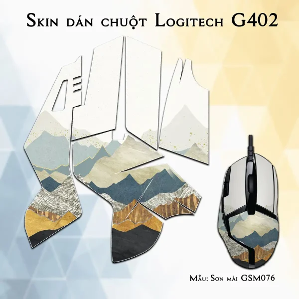 Skin dán chuột Logitech G402 mẫu Sơn mài GSM076
