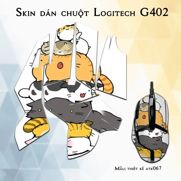Skin dán chuột Logitech G402 mẫu thiết kế atk067