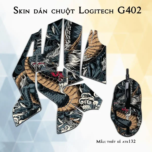 Skin dán chuột Logitech G402 mẫu thiết kế atk132