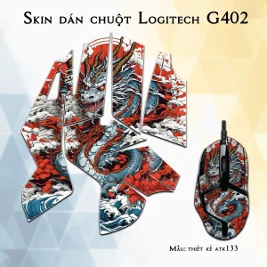 Skin dán chuột Logitech G402 mẫu thiết kế atk133