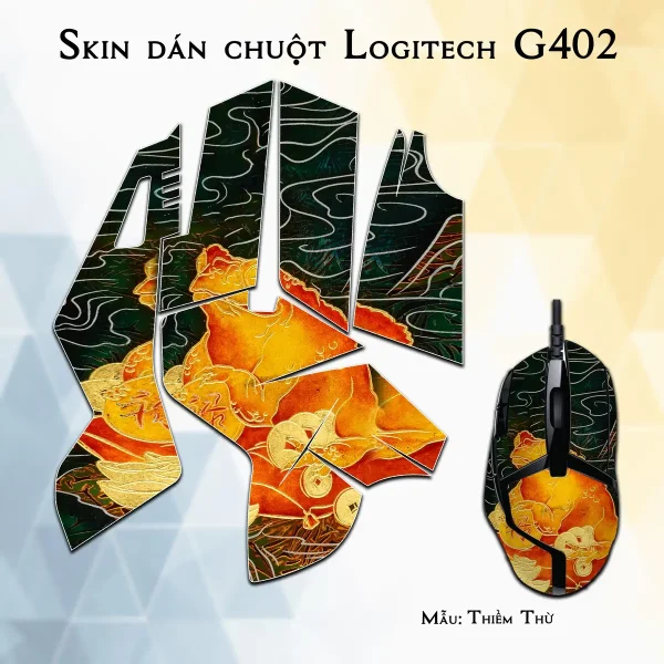 Skin dán chuột Logitech G402 mẫu Thiềm Thừ