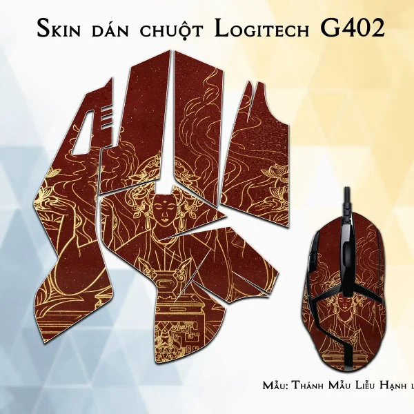 Skin dán chuột Logitech G402 mẫu Thánh Mẫu Liễu Hạnh lsm059