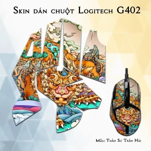 Skin dán chuột Logitech G402 mẫu Thần Sư Trấn Hải
