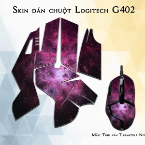 Skin dán chuột Logitech G402 mẫu Tinh vân Tarantula Nebula vutr010